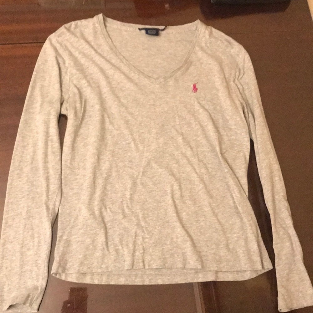 Ladies Ralph Lauren Sport Cotton Long Sleeve Tee